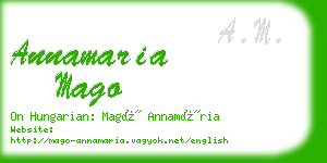 annamaria mago business card